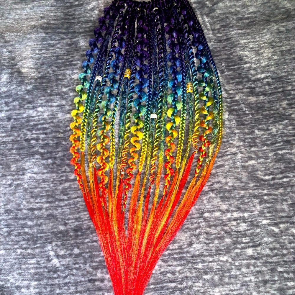 Ombré Rainbow Dreadlocs Extensions